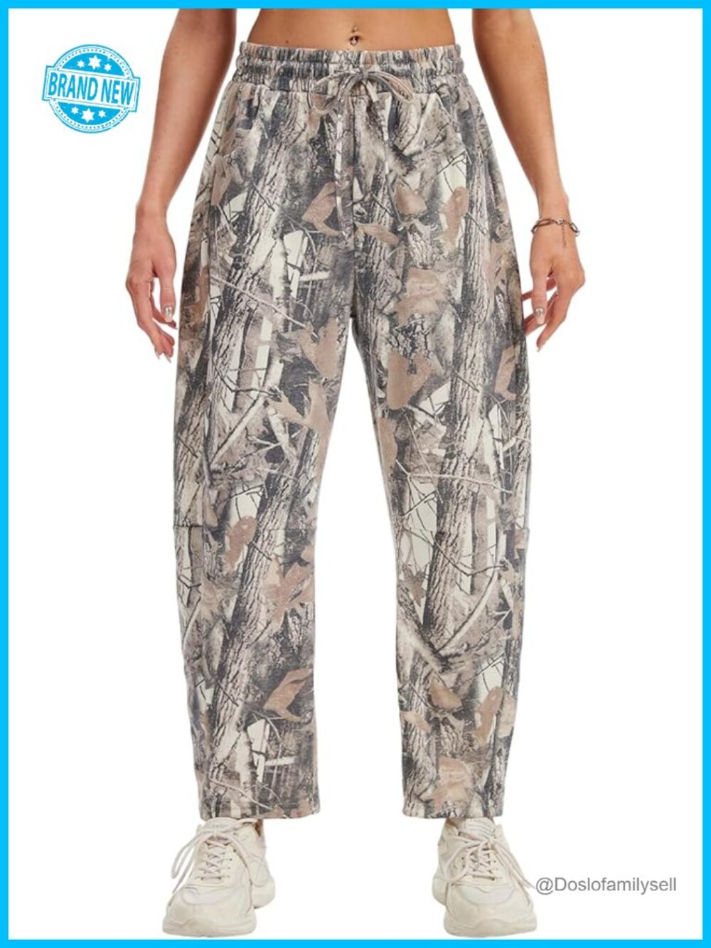 Barrel Sweatpants Wide Leg Baggy Lounge Pants Elastic Drawstring Joggers with